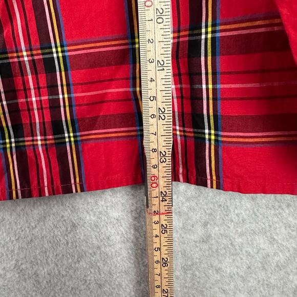 J. Crew Smocked Neck Top Good Tidings Plaid Size M Christmas Tartan Puff Sleeve - Picture 12 of 16